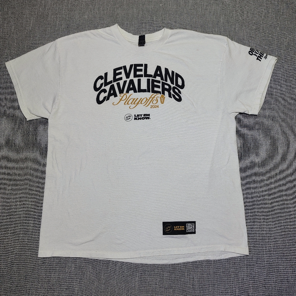 Cleveland‎ Cavaliers NBA Playoffs T-Shirt XL White Sprite Flow Code Sports 2024